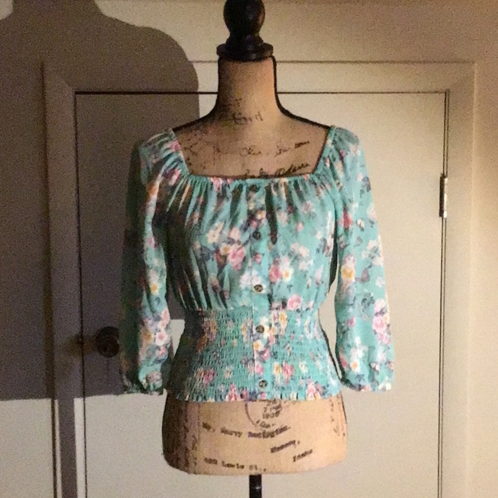 3/4 length sleeve blouse